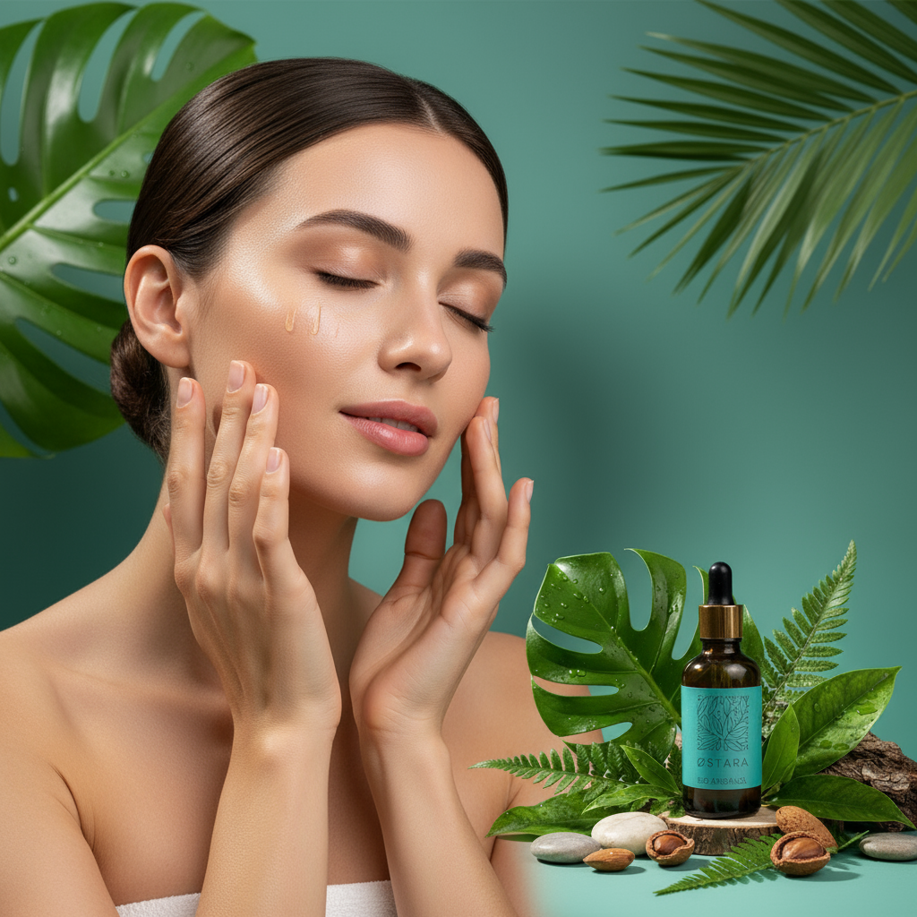 Østara Bio Arganöl Facial Application - Square Format